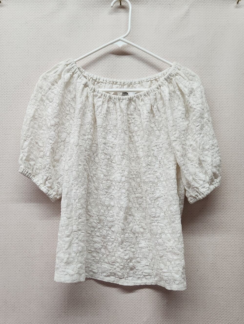 Sonoma White Lace Peasant Blouse